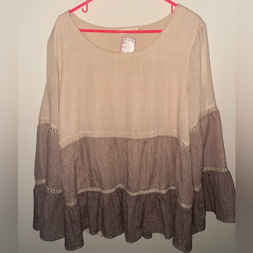 Indigo Soul Hippie/Boho Long Sleeve Blouse XL Brand New